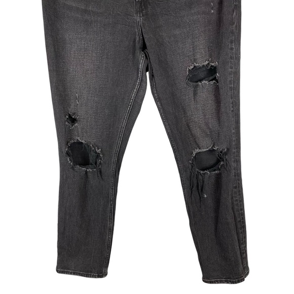 Abercrombie & Fitch Black/Grey Simone High Rise Slim Distressed Jeans size 14 - Picture 4 of 8